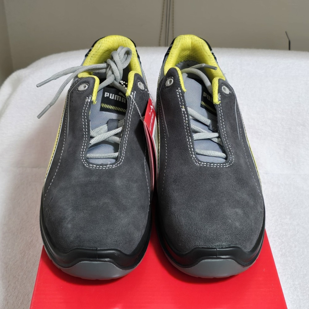 New Puma Touring Low Mens Size 10 Gray Yellow Composite Toe Safety Working Shoes - Picture 3 of 10